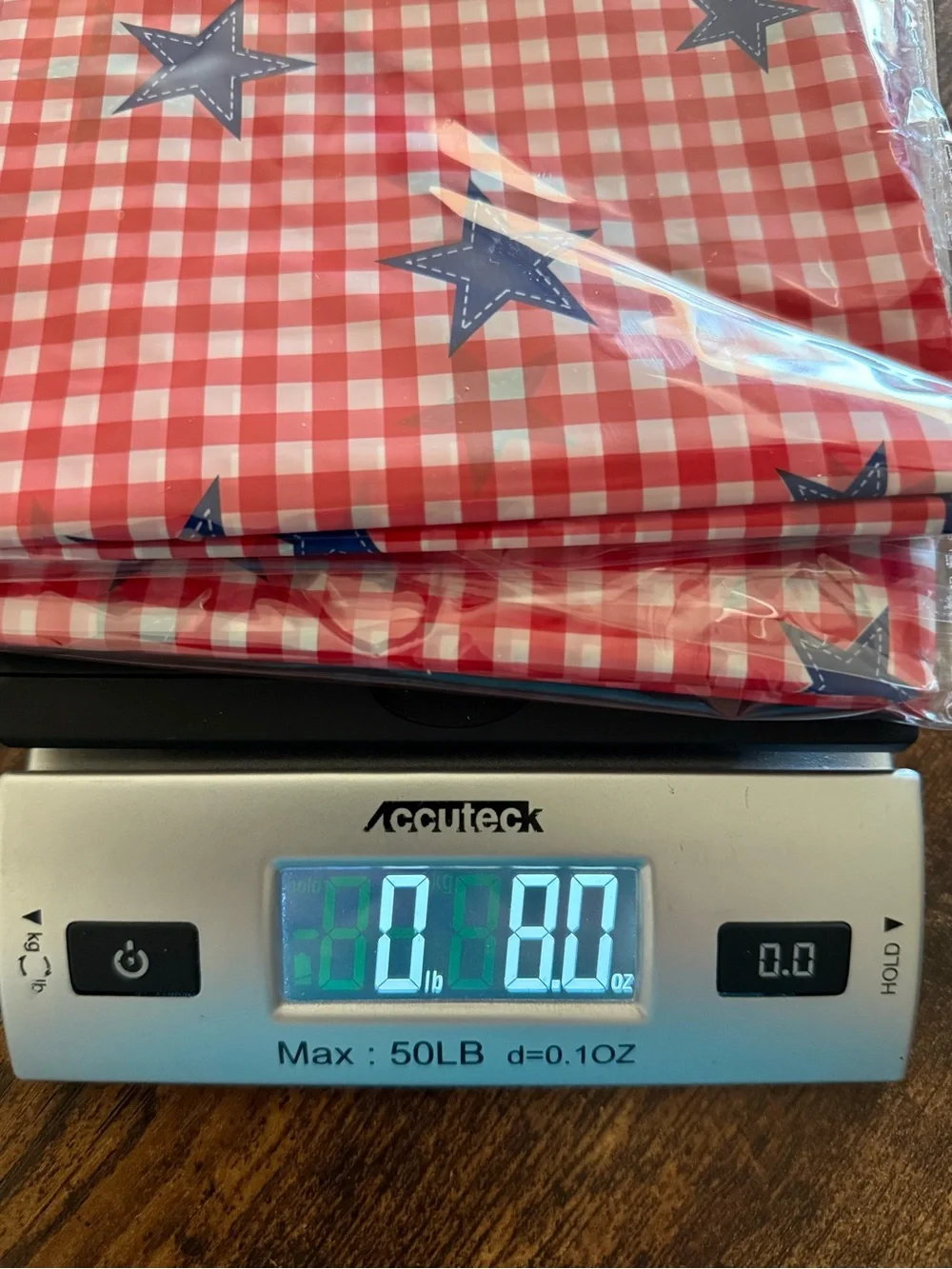 Red Gingham Tablecloth with Blue Stars - Pack of 2
